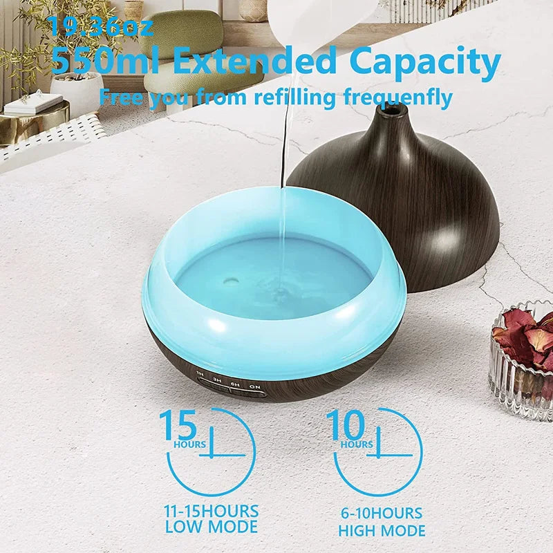 Aroma Diffuser with 7 Color LED Lights & Remote Control